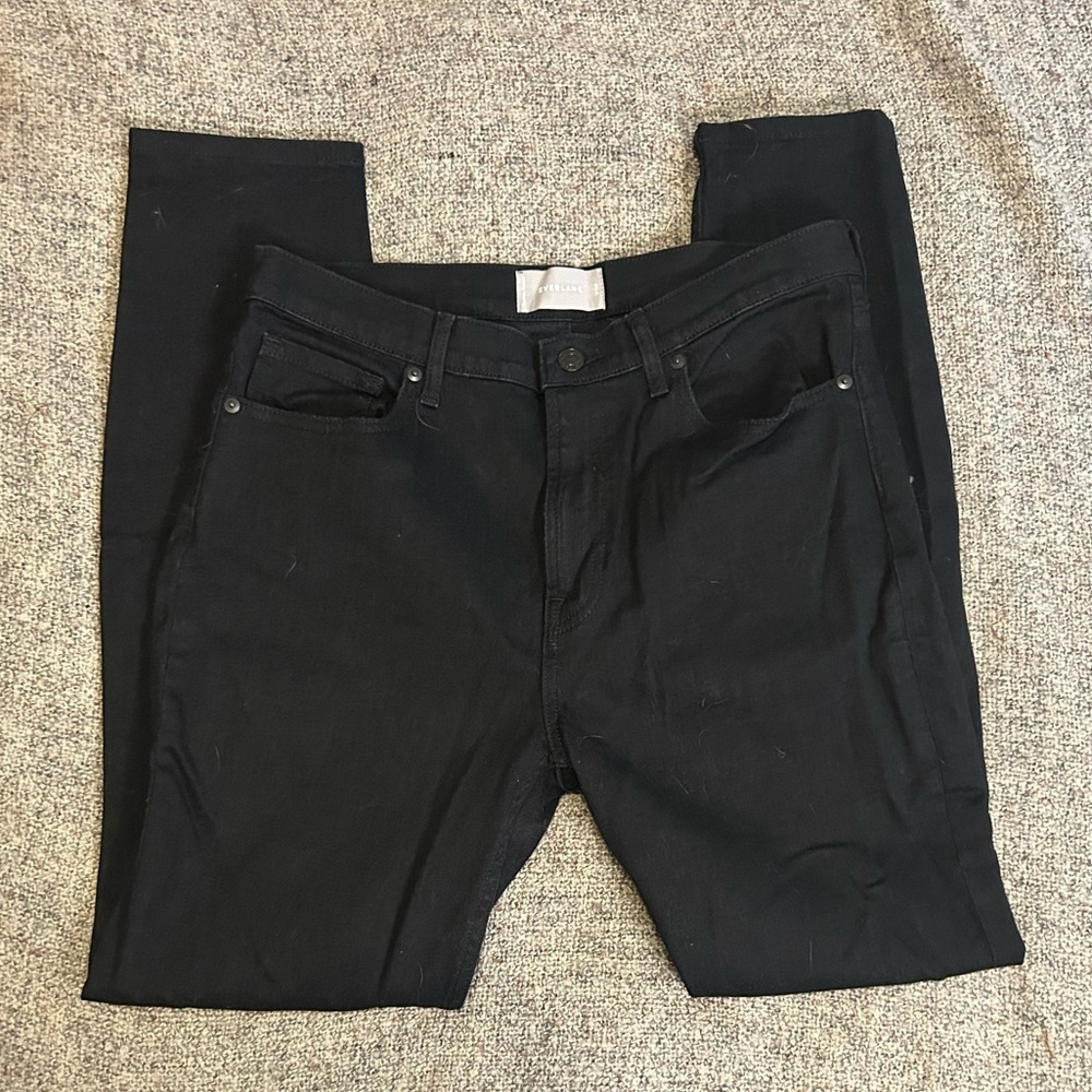 Everlane High Rise Black Skinny Jeans 31 Tall